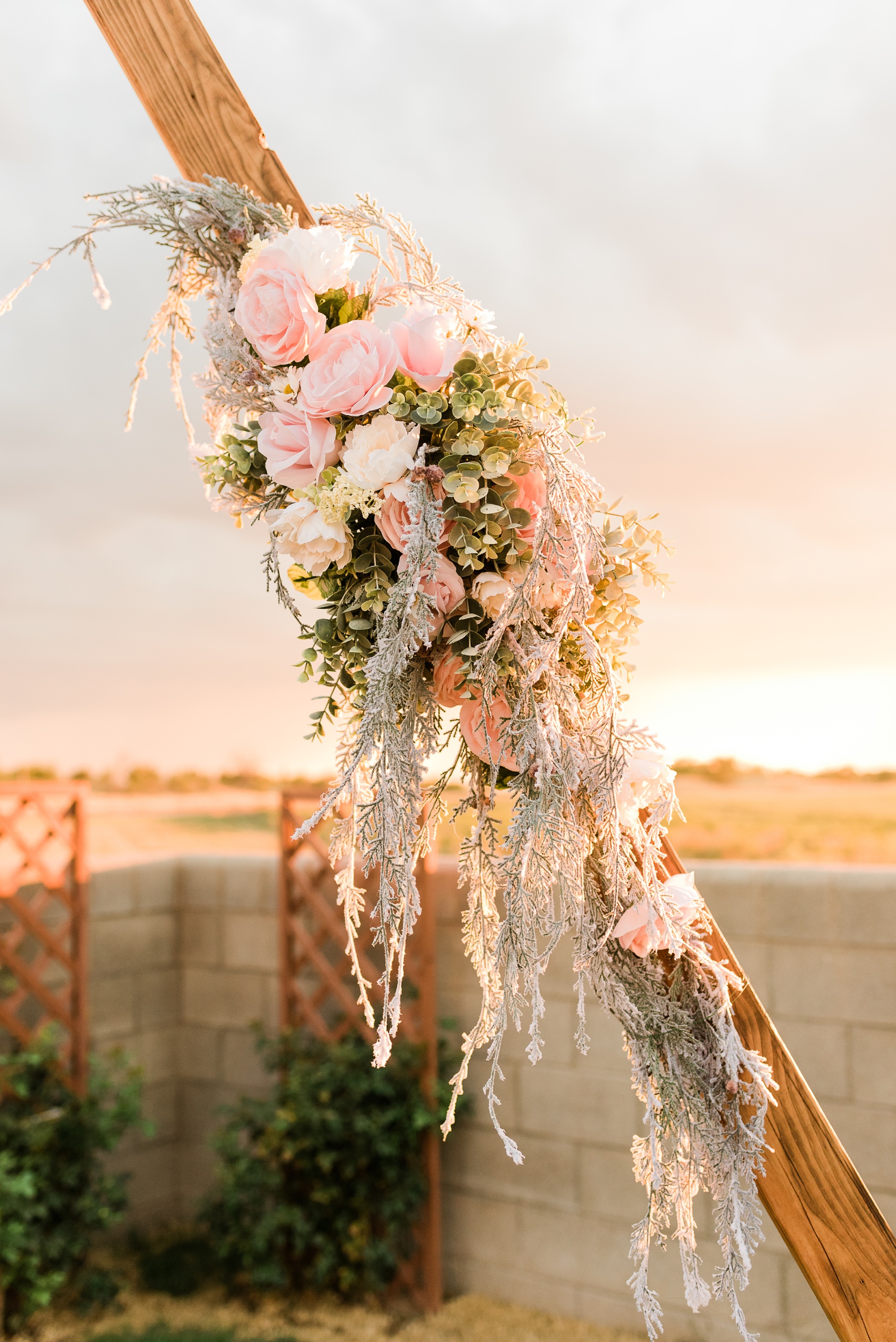 DIY Flowers for Ceremony Arch Succulents