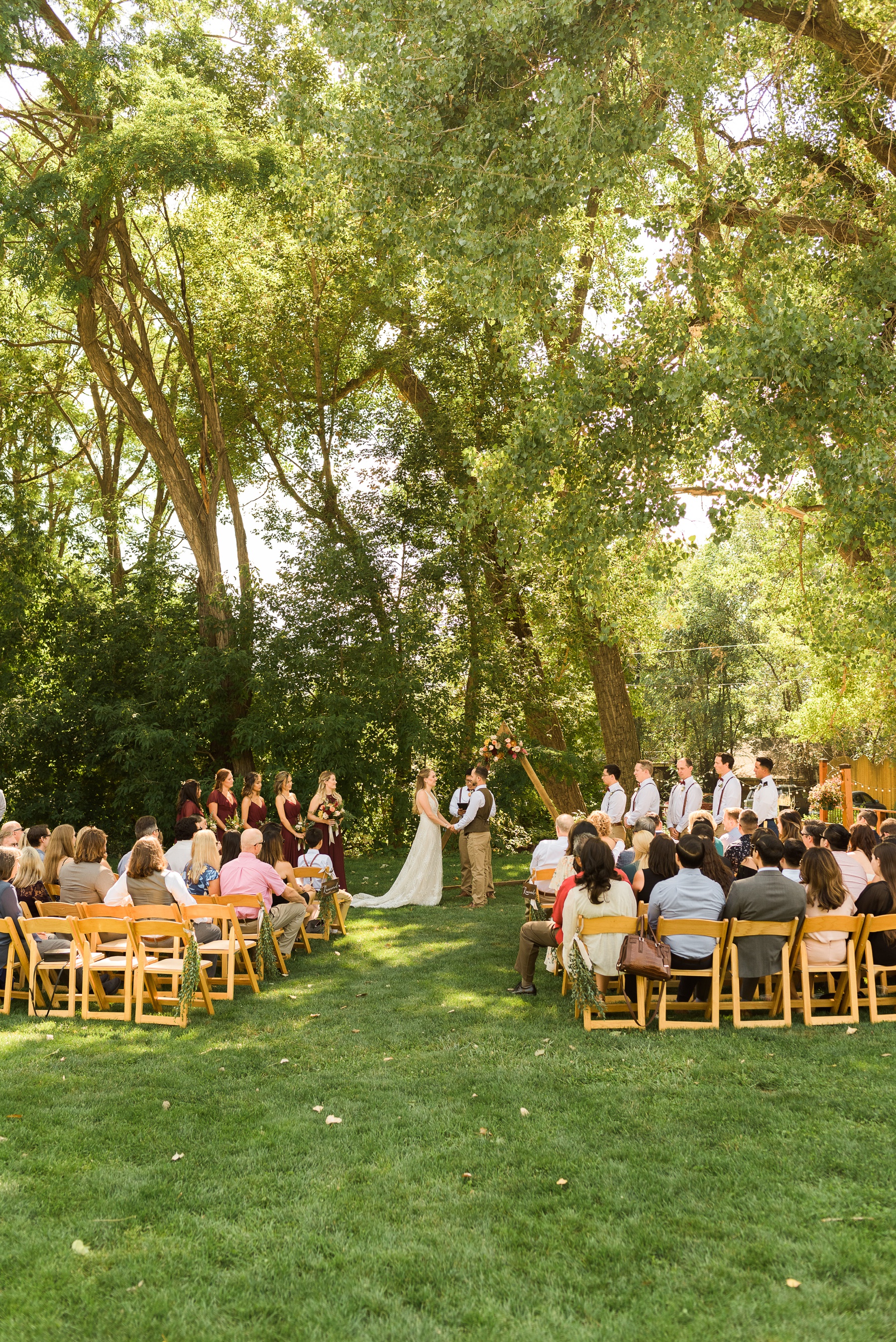 Photo of wedding ceremony at Lyons Farmette
