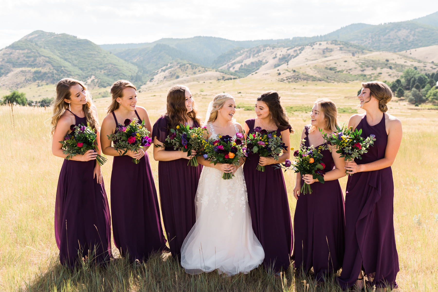 Dark Purple Bridesmaid Dresses