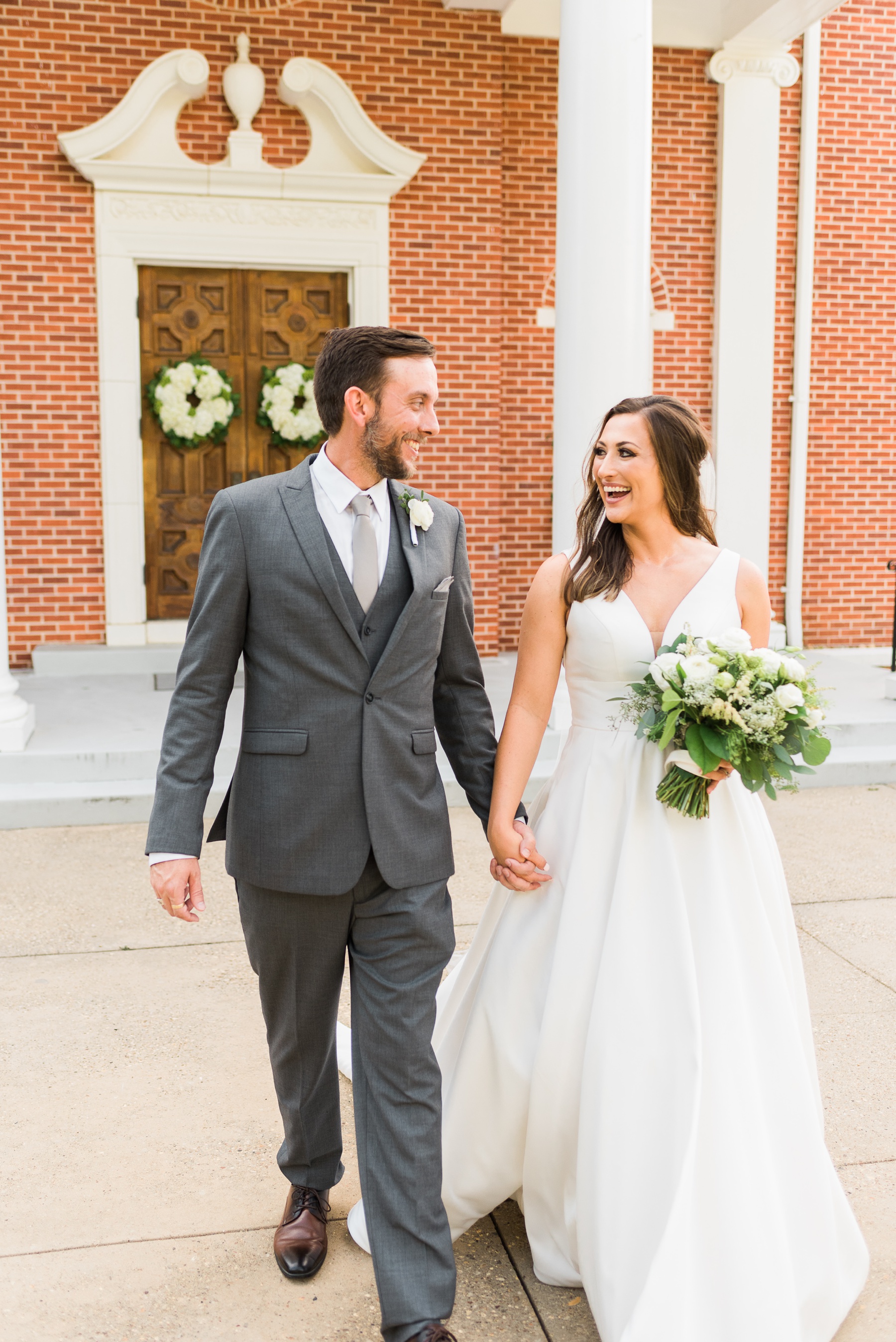 Mississippi Bride and Groom Walking Photos