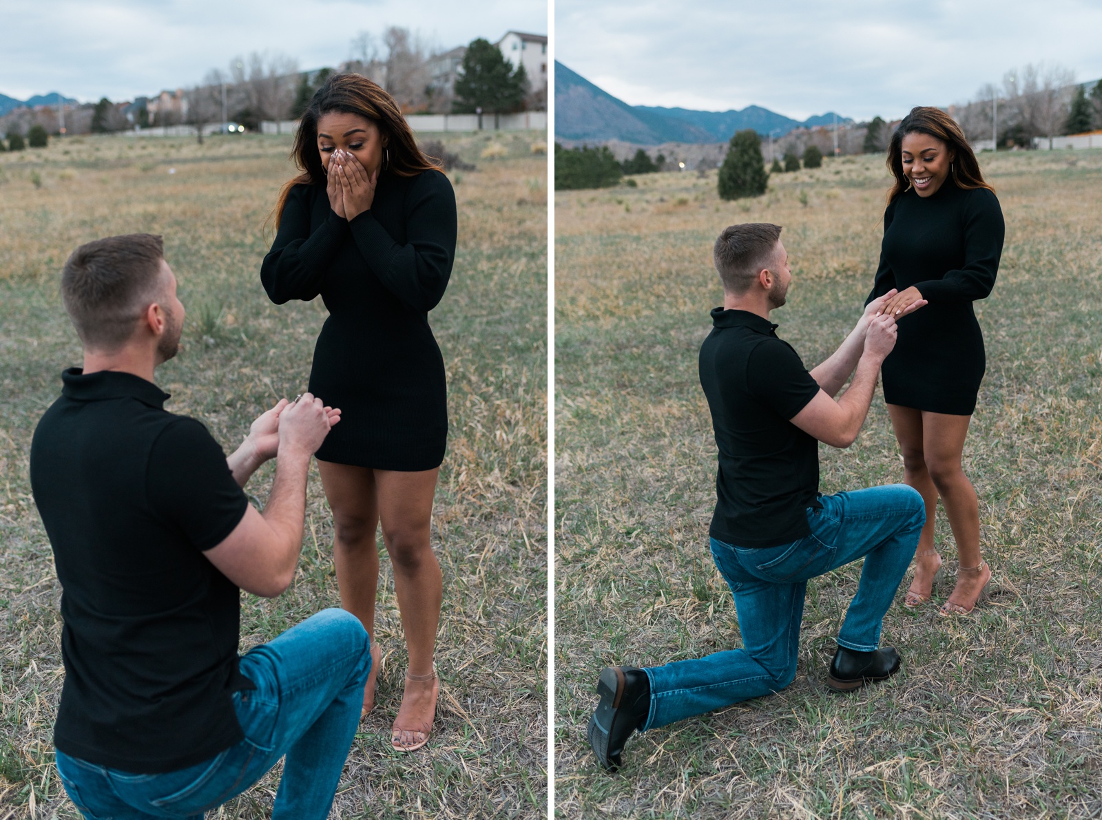 Girl reacting to proposal